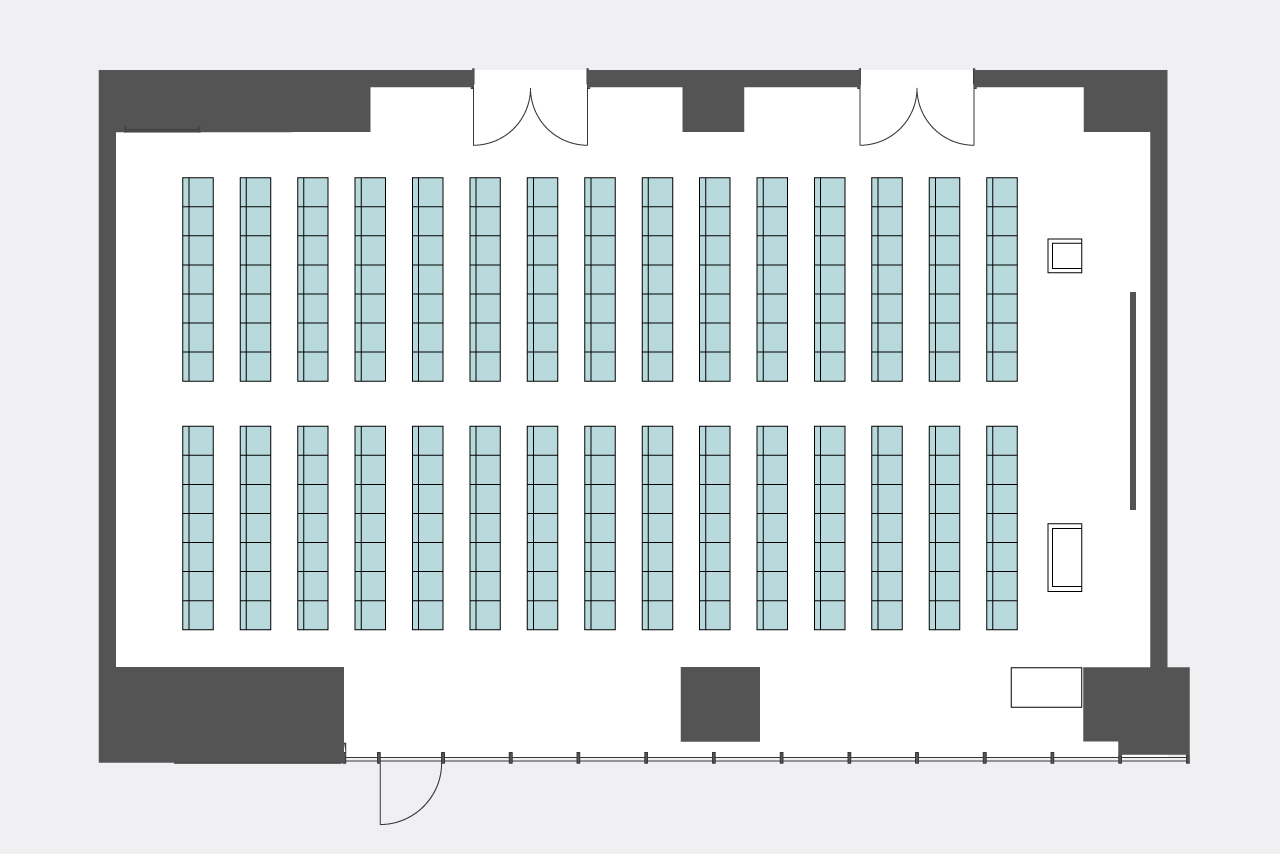 ルーム１ シアター形式レイアウト図面