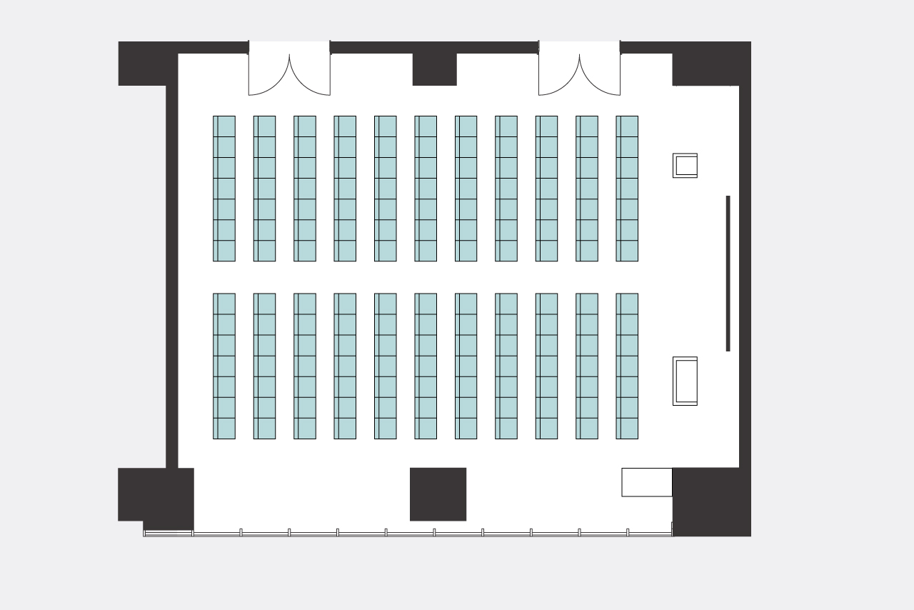 ルーム2 シアター形式レイアウト図面
