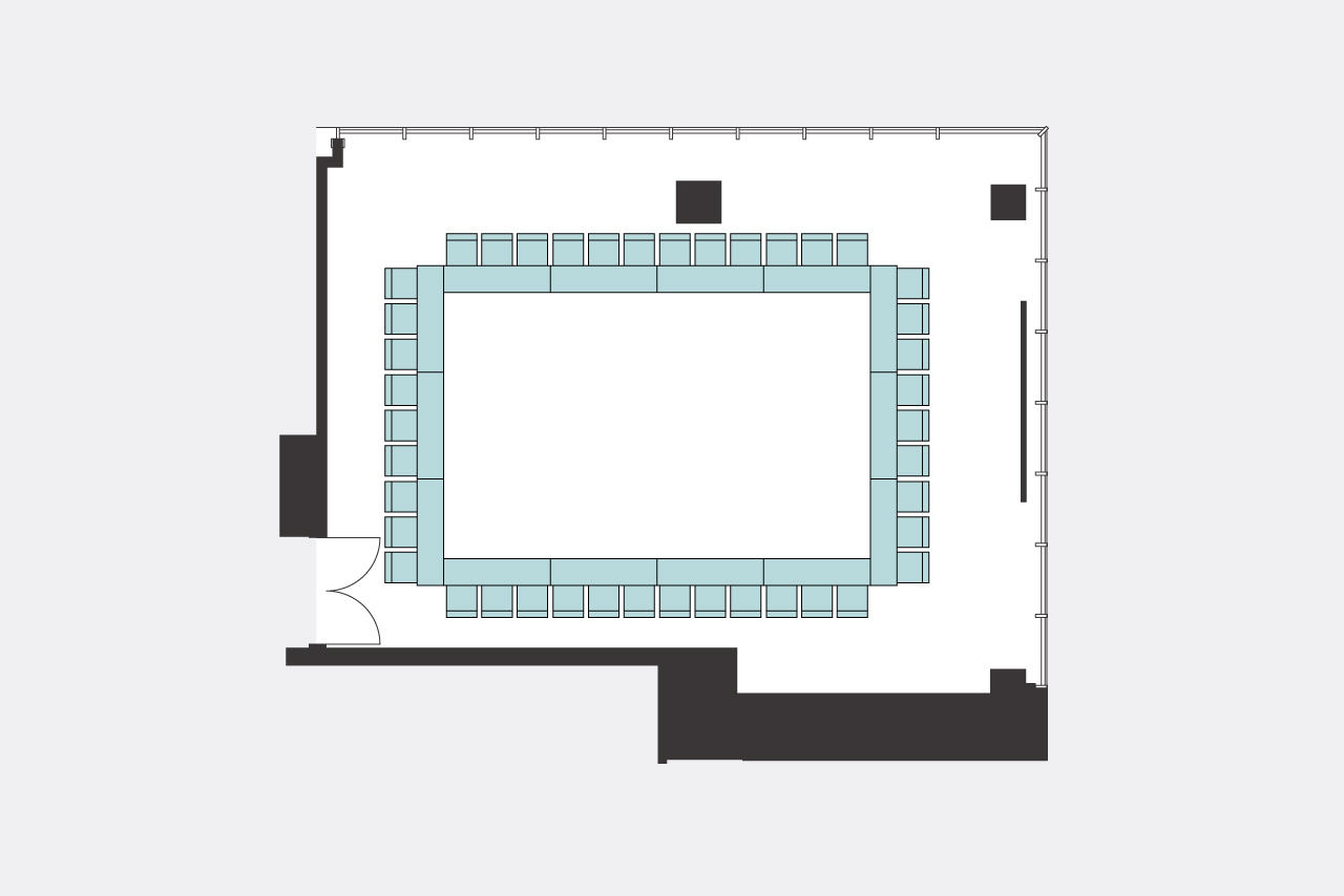 ルーム３ ロの字形式レイアウト図面