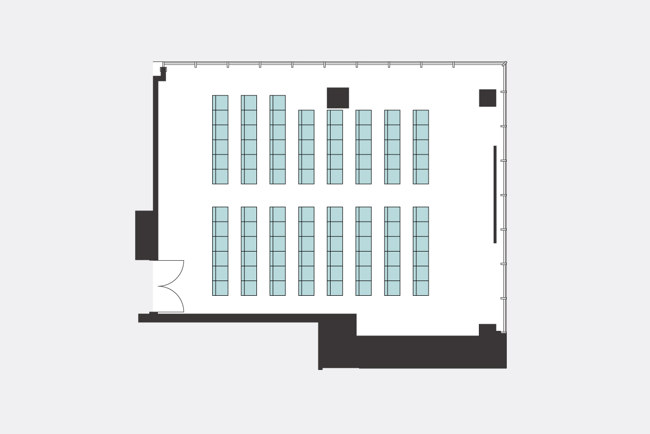 ルーム３ シアター形式レイアウト図面